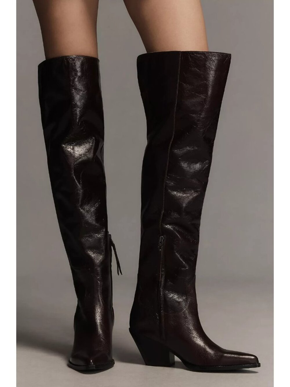 Anthropologie Sam Edelman Julee Boots Over the knee aArk Chocolate Brown 8